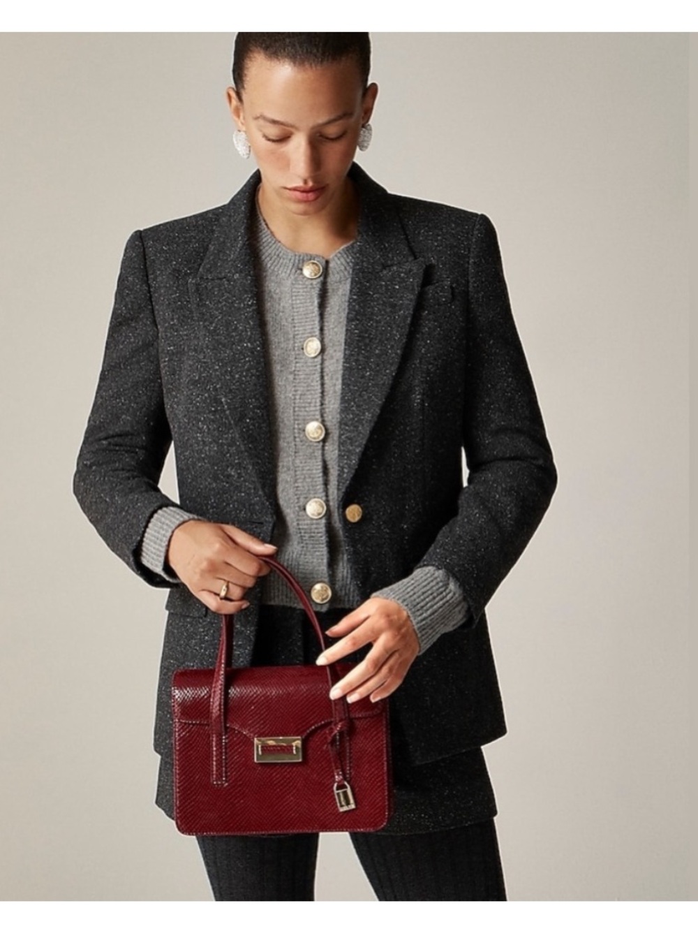 J. Crew Vivienne blazer in Italian donegal wool blend